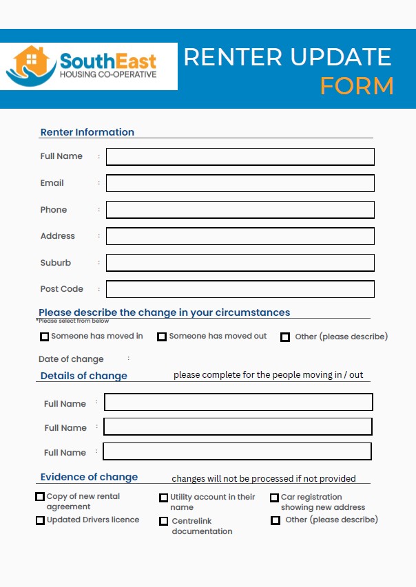 Renter Update Form
